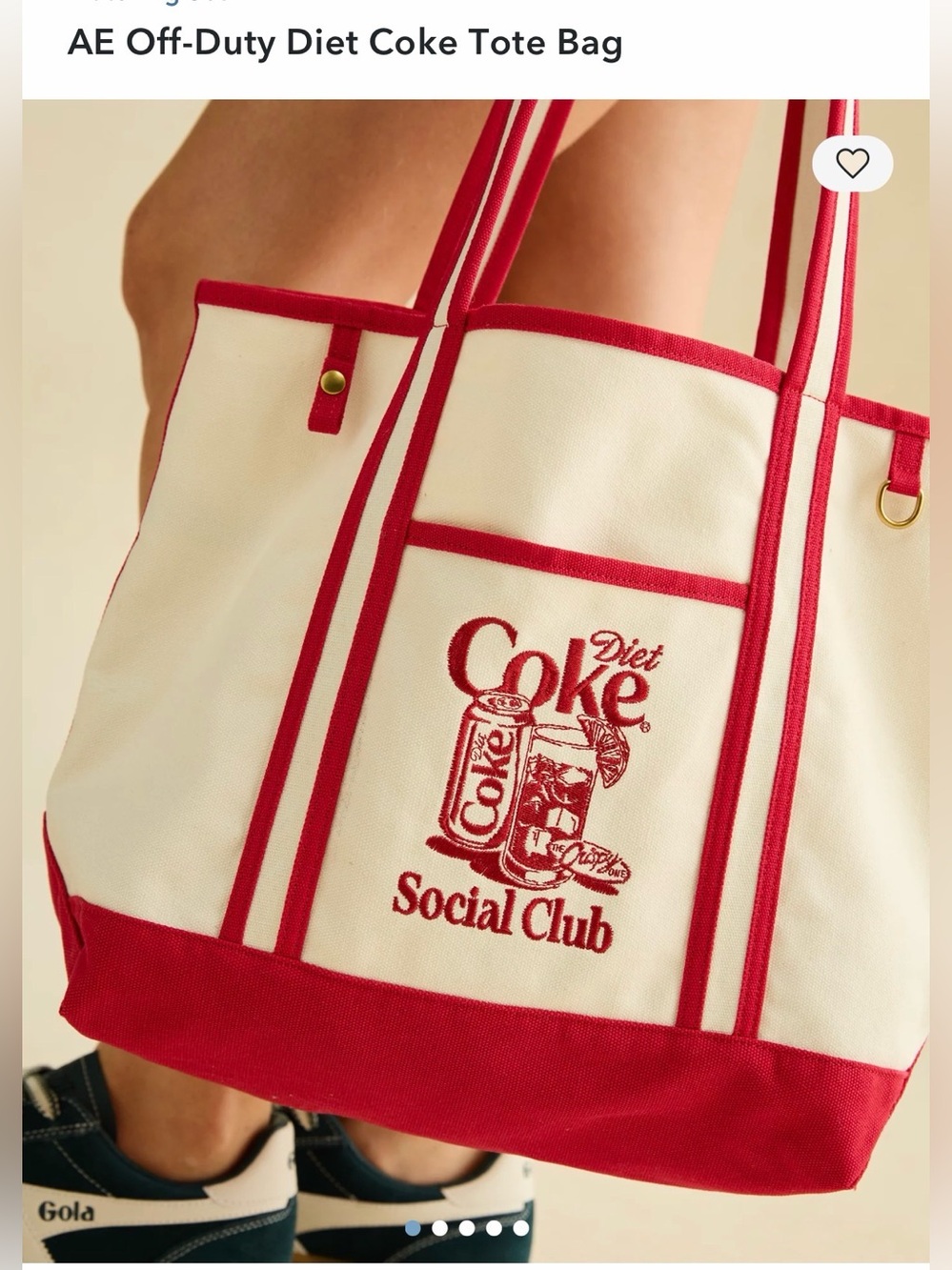 AE NWT Off Duty Diet Coke Tote Bag